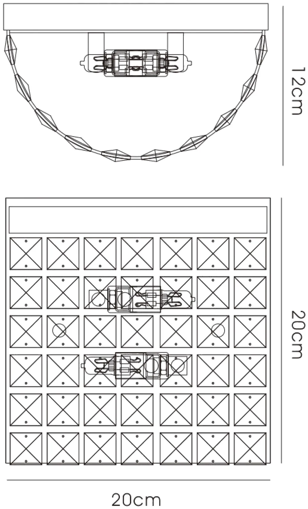 Cortina Crystal Wall Lights Diyas Flush Crystal Wall Lights